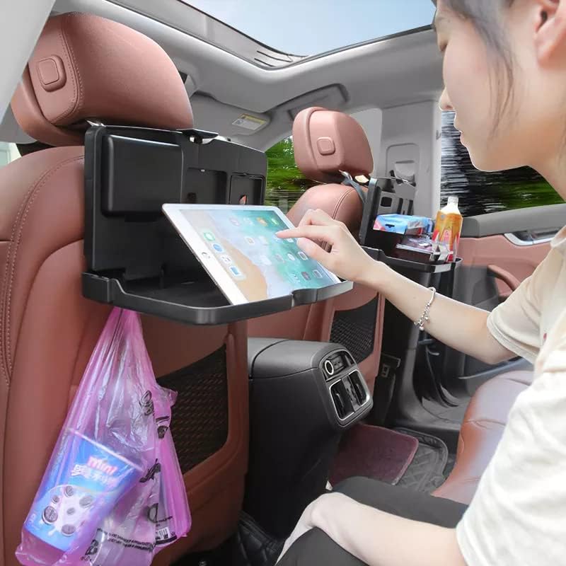 Car Backseat Tray Desk- Foldable Car Seat Table for Food & Laptop
