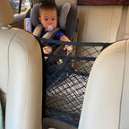 3-Layer Car Mesh Organizer, Seat Back Net Bag, Barrier of Backseat Pet Kids, Cargo Tissue Purse Hold (NC-49)