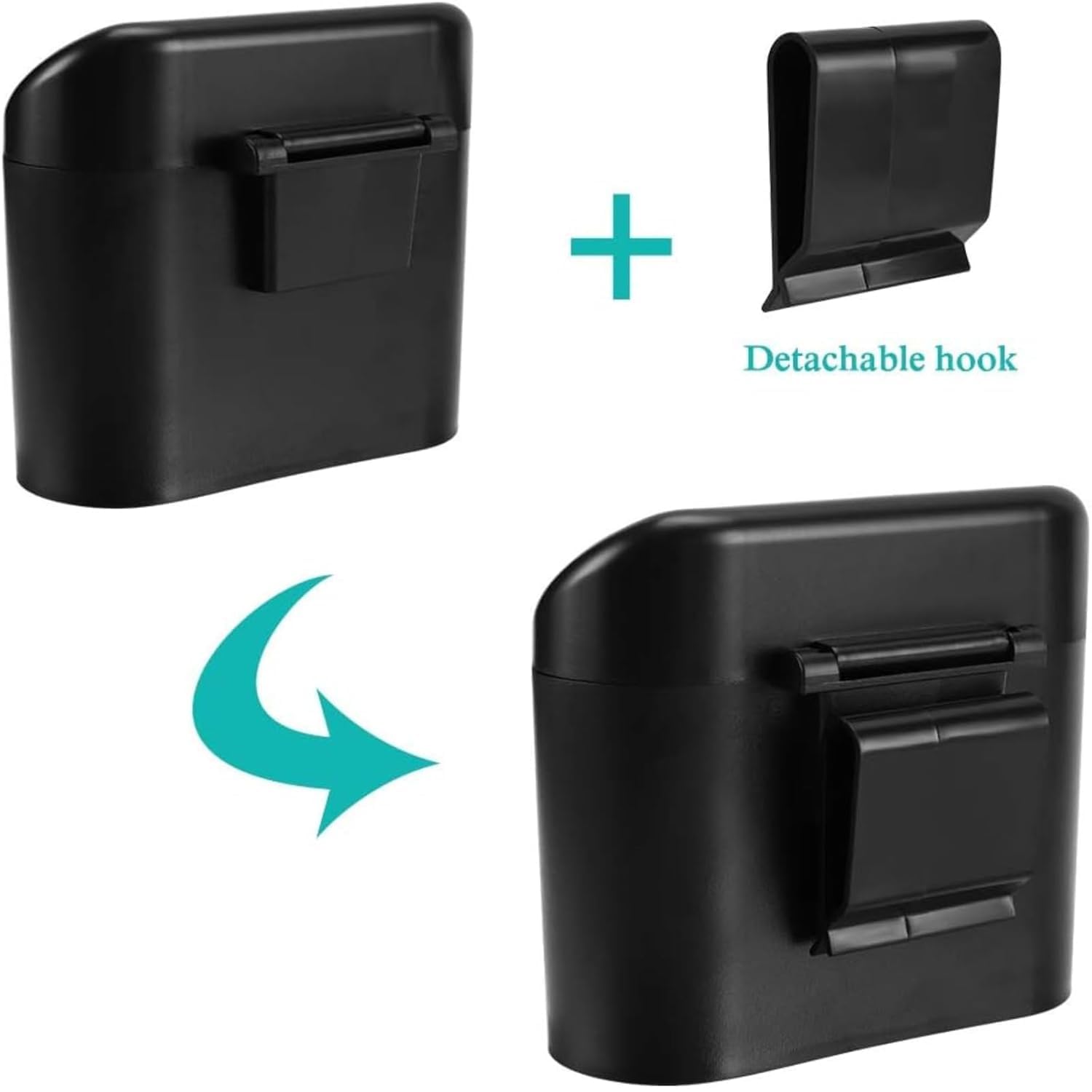 Car Trash Bin with Lid Hanging Back Clip Mini Garbage Container for Car Interior