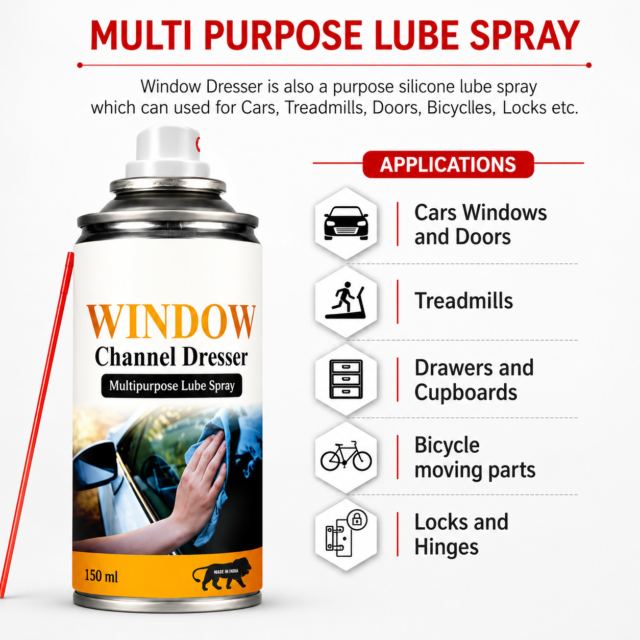 Window Channel Dresser, Multipurpose Lubricant Spray (NC-45)