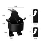 Car Seat CUP Holder & Phone Hook Organizer-(pack of 2) (NC-44)