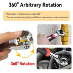 8 in 1 Socket Wrench Multi-function Wrench Tool with 360° Rotating