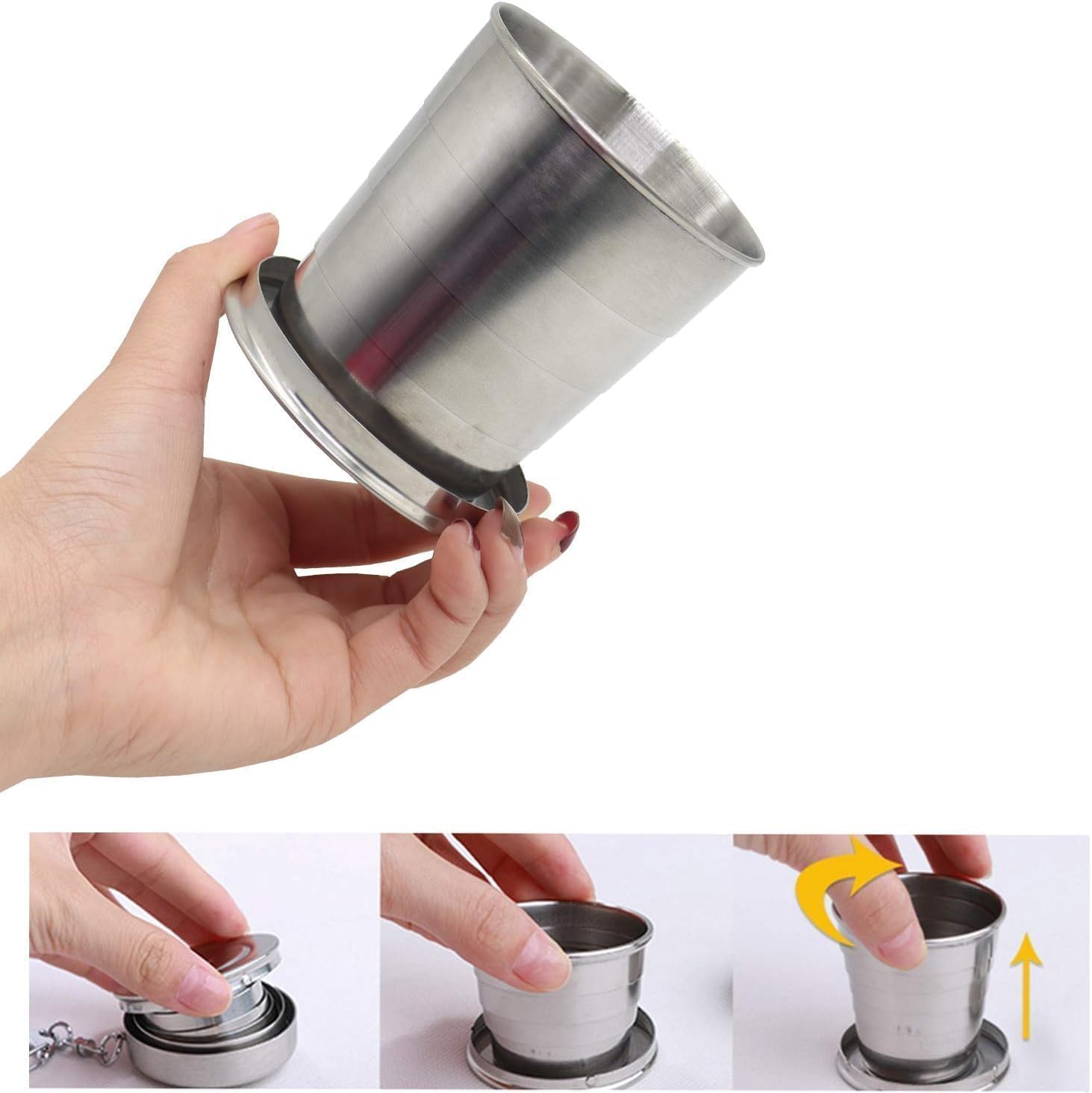 Stainless Steel Folding Glass (NC-46)
