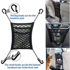 3-Layer Car Mesh Organizer, Seat Back Net Bag, Barrier of Backseat Pet Kids, Cargo Tissue Purse Hold (NC-49)