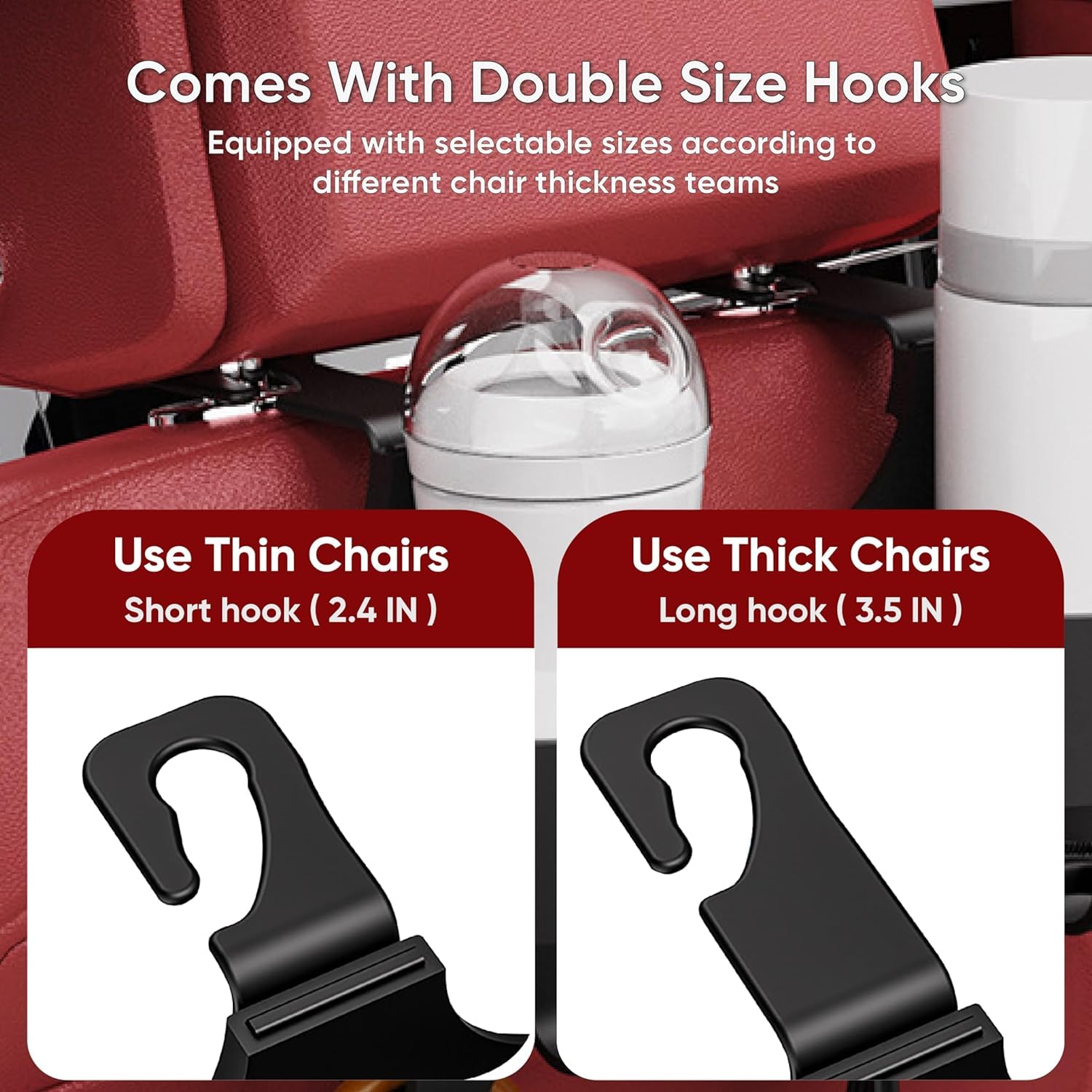 Car Seat CUP Holder & Phone Hook Organizer-(pack of 2) (NC-44)