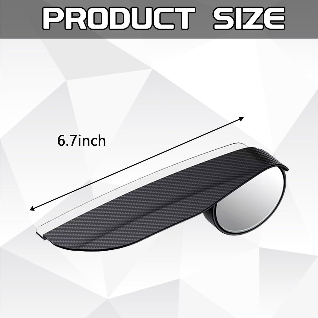 2-in-1 Car Blind Spot Mirror with Rain Guard (1 pair) – 360° Adjustable Safety Mirror for All Cars
