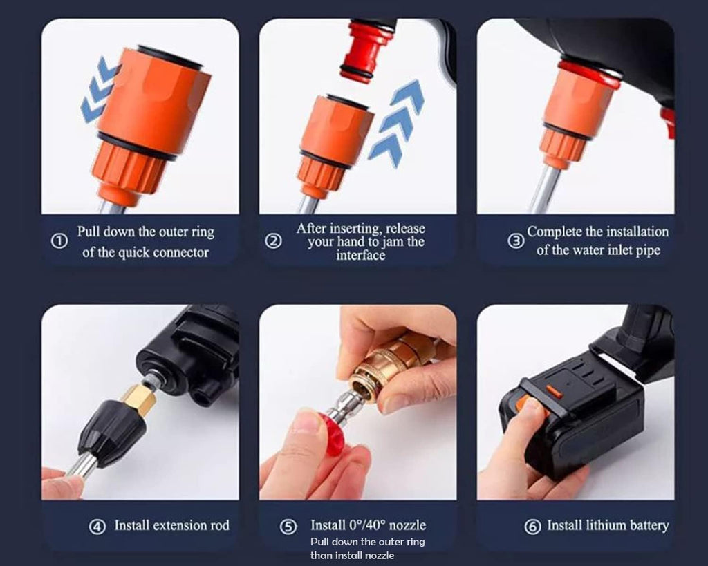 Cordless Portable Wireless Pressure Washer Gun