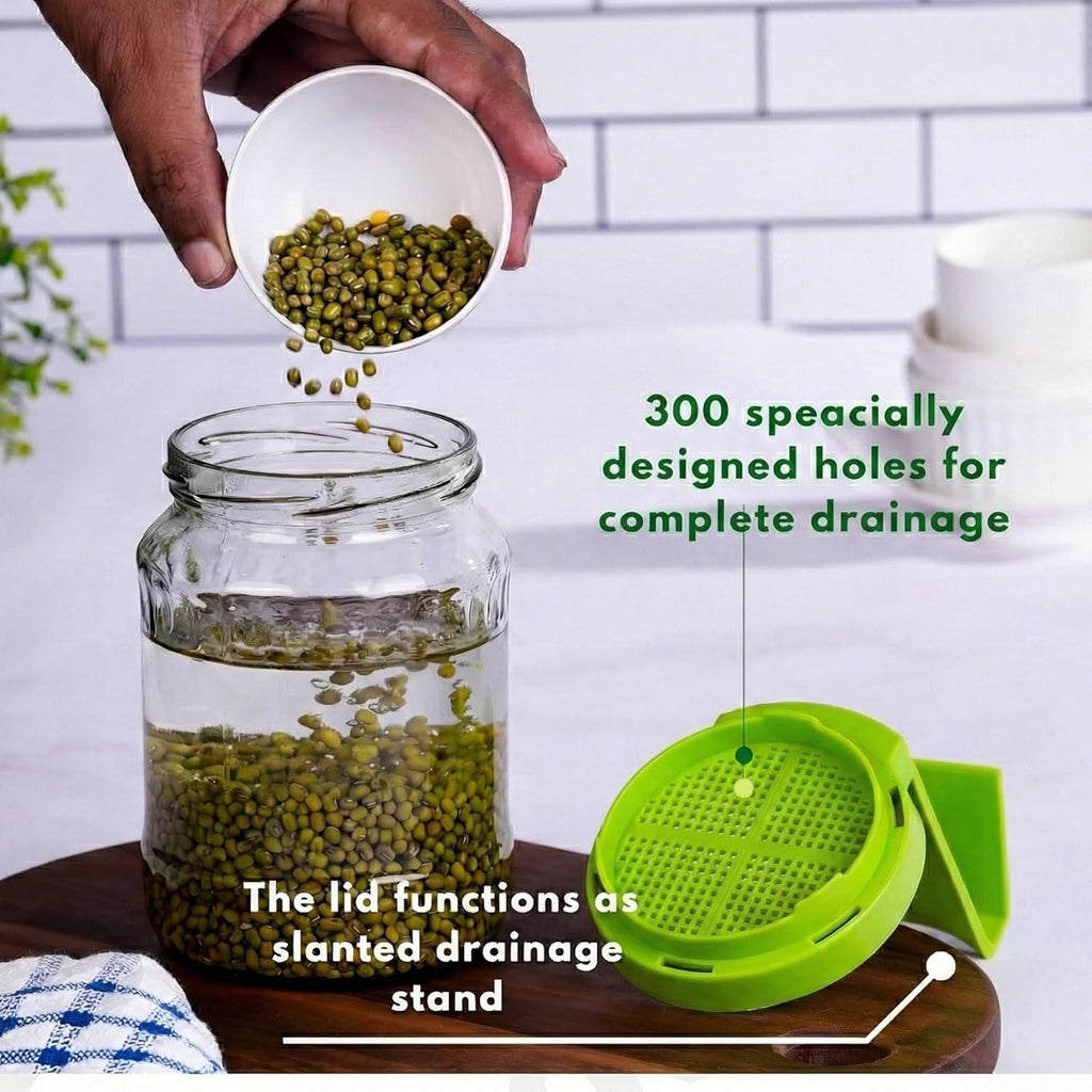 Glass Sprout Maker Jar with Smart Tilt Stand (NC-38)