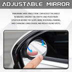 2-in-1 Car Blind Spot Mirror with Rain Guard (1 pair) – 360° Adjustable Safety Mirror for All Cars