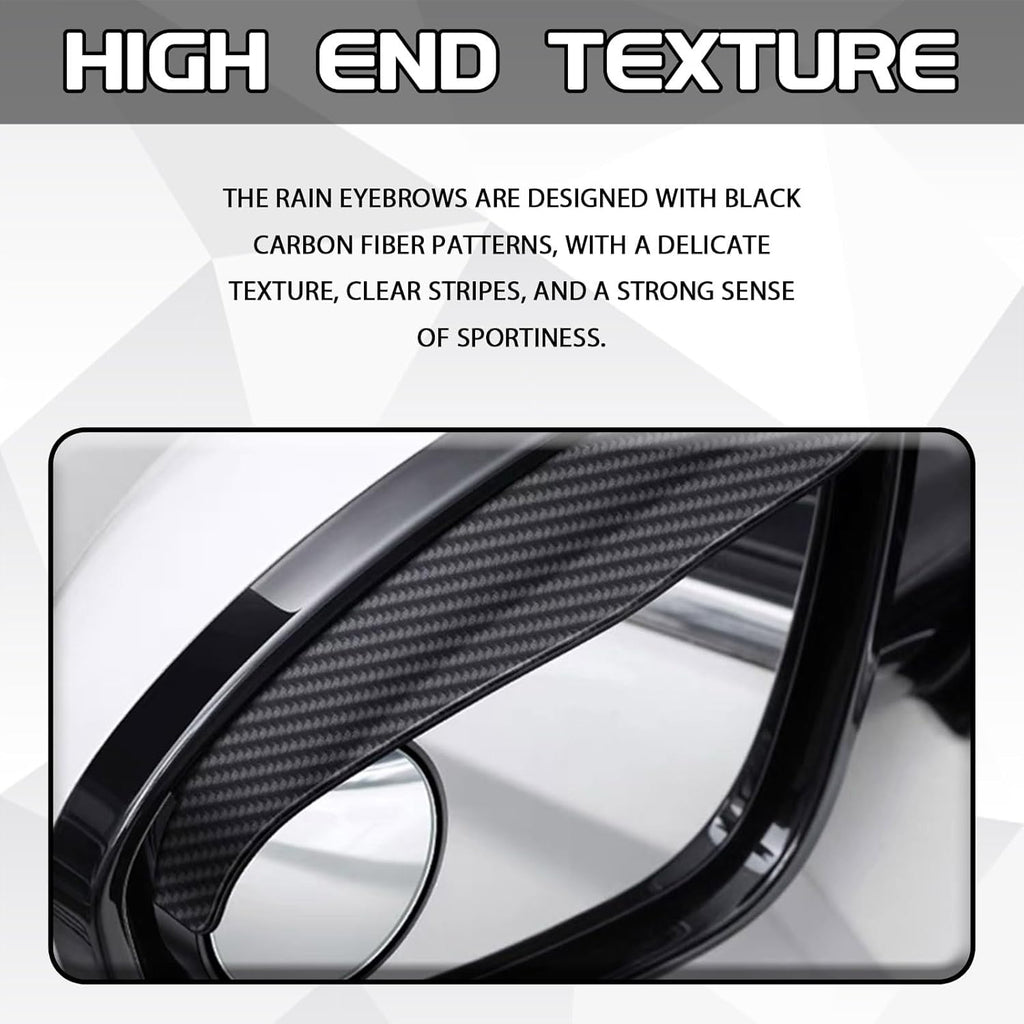 2-in-1 Car Blind Spot Mirror with Rain Guard (1 pair) – 360° Adjustable Safety Mirror for All Cars