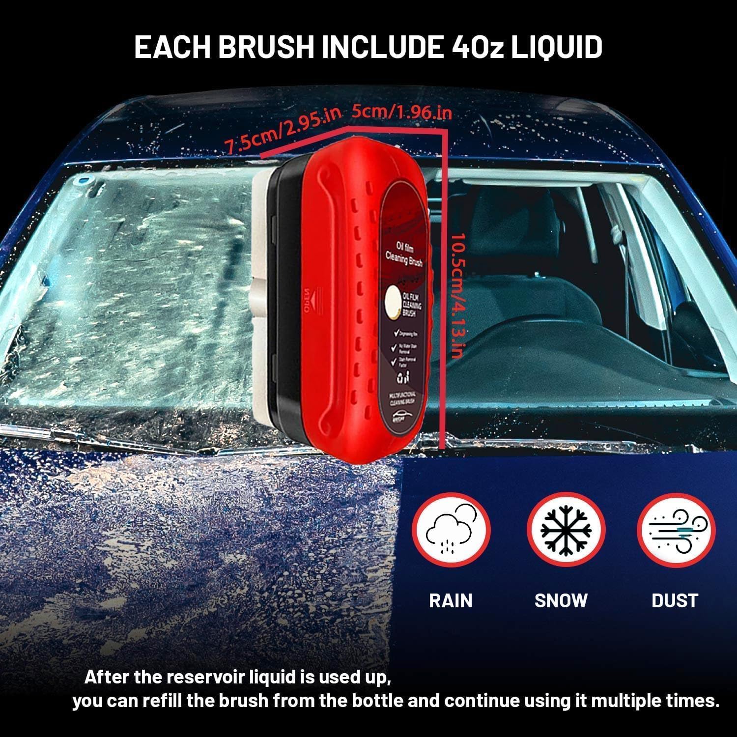 Car Windshield Glass Cleaning Brush