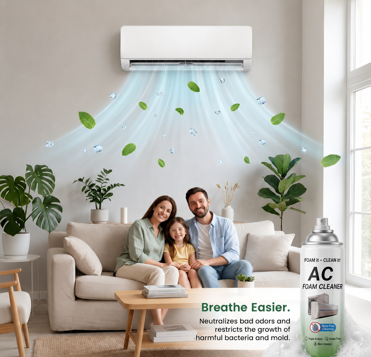 AC Foam Cleaner for Split AC & Window AC